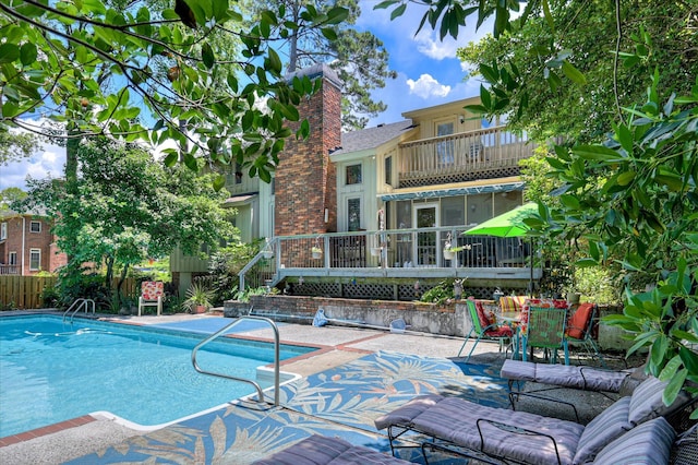 3725 Wexford Dr, Martinez, GA 30907 - view of pool with a patio area and a deck