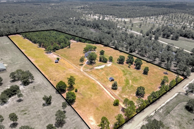 1839 Joyner Pond Rd, Aiken, SC 29803 - aerial view of sparsely populated area featuring property parcel outlined and a forest