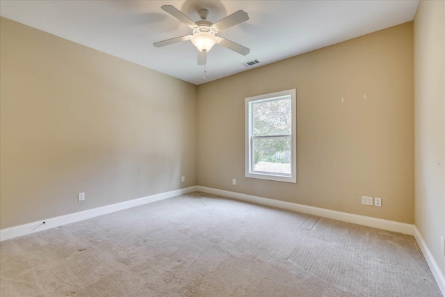 113 Rutledge Ln, Mccormick, SC 29835 - carpeted empty room with visible vents, baseboards, and ceiling fan