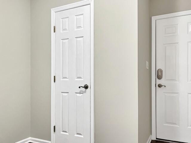 entryway with baseboards