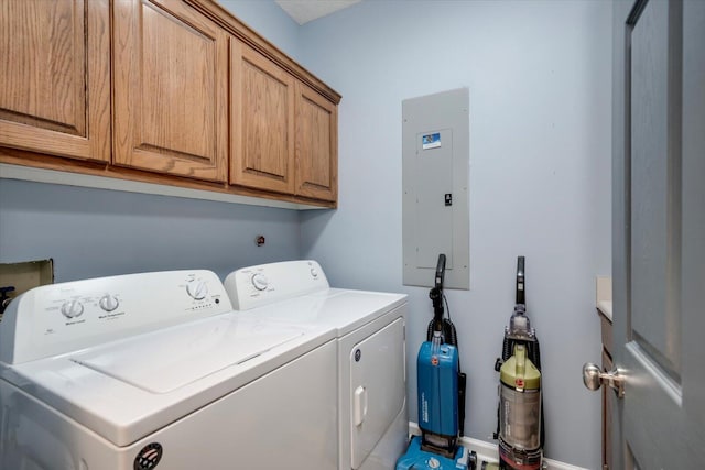 305 Kingfisher Pt, Mccormick, SC 29835 - washroom featuring cabinets, electric panel, and washer and dryer