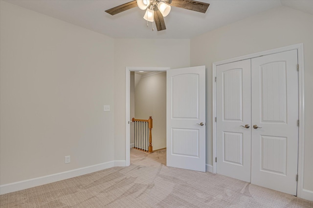 1 Bohler Ave, Evans, GA 30809 - unfurnished bedroom with light carpet, a closet, and a ceiling fan