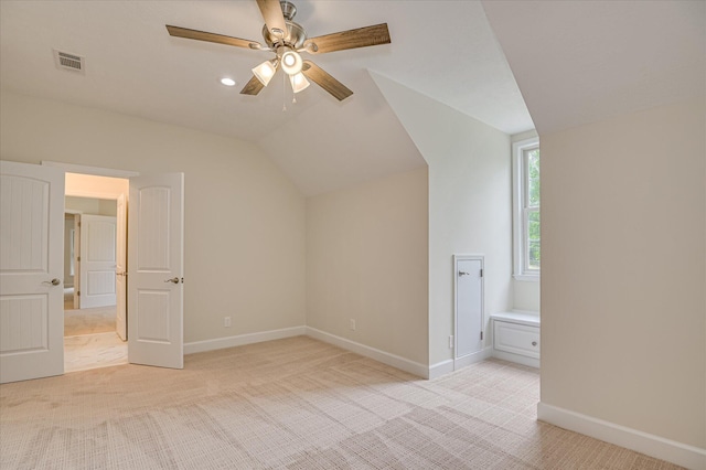 1 Bohler Ave, Evans, GA 30809 - additional living space featuring light colored carpet, lofted ceiling, and a ceiling fan
