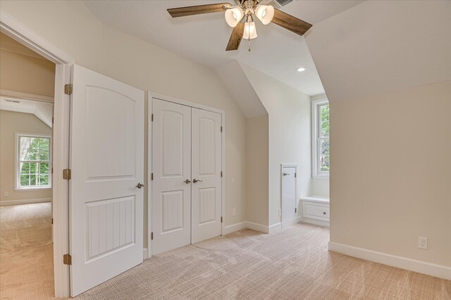 1 Bohler Ave, Evans, GA 30809 - bonus room with vaulted ceiling, light colored carpet, a ceiling fan, and recessed lighting