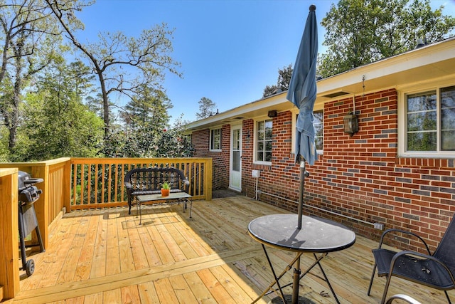 view of wooden deck