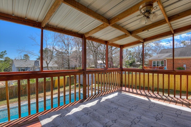 wooden deck with fence