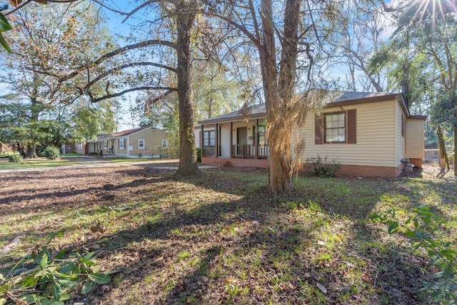 view of front facade with covered porch