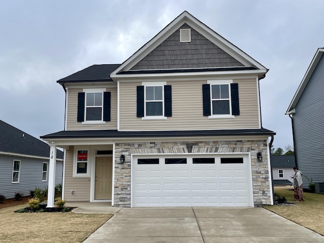 front facade featuring a garage