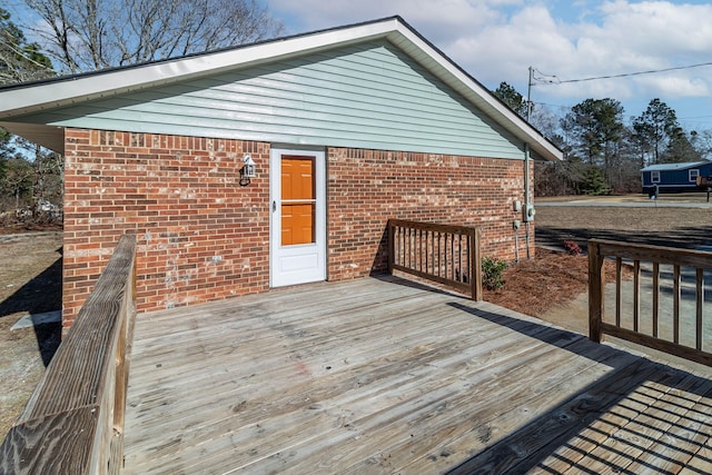 view of wooden deck