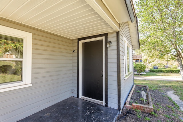 view of doorway to property