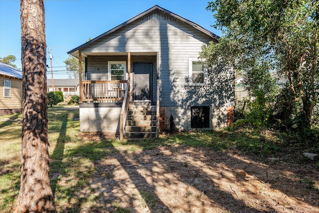 view of front of home with a porch