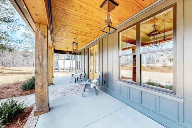 view of patio with covered porch