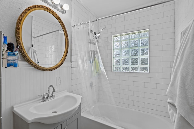 102 Oak St, Washington, GA 30673 - full bathroom with vanity and shower / bath combination with curtain