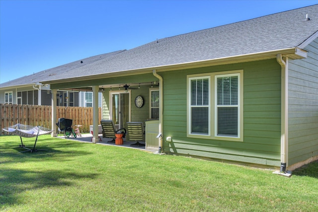 2020 Sinclair Dr, Grovetown, GA 30813 - back of house with a ceiling fan and a patio