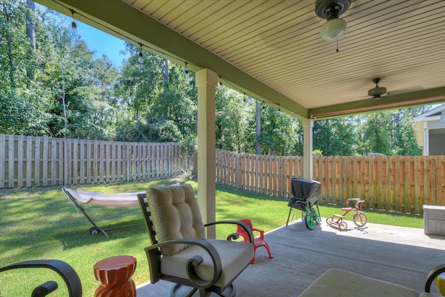 2020 Sinclair Dr, Grovetown, GA 30813 - view of patio / terrace with ceiling fan