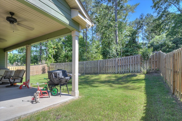 2020 Sinclair Dr, Grovetown, GA 30813 - view of yard with a patio and ceiling fan