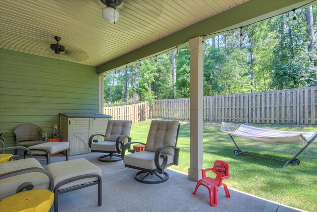 2020 Sinclair Dr, Grovetown, GA 30813 - view of patio / terrace featuring ceiling fan