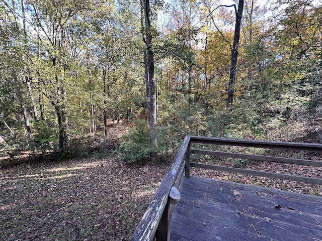 view of yard with a deck