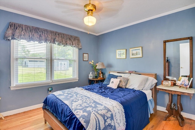 889 Woodhaven St, North, SC 29112 - bedroom featuring wood finished floors, crown molding, and ceiling fan