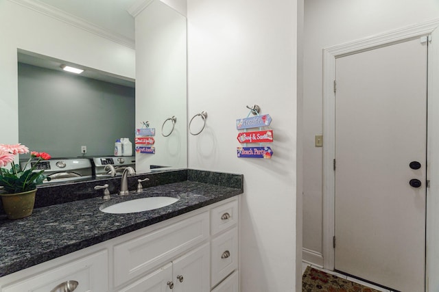 3507 Lost Tree Ln, Martinez, GA 30907 - bathroom featuring crown molding and vanity