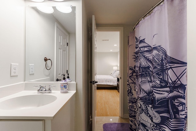3507 Lost Tree Ln, Martinez, GA 30907 - ensuite bathroom featuring vanity, tile patterned flooring, and a shower with shower curtain