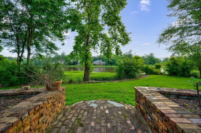 3507 Lost Tree Ln, Martinez, GA 30907 - view of green lawn with a water view and a patio area