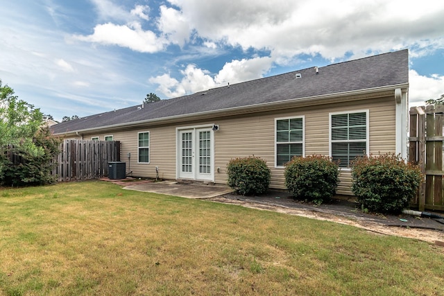2697 York Dr, Augusta, GA 30909 - rear view of property featuring a patio, french doors, and central AC