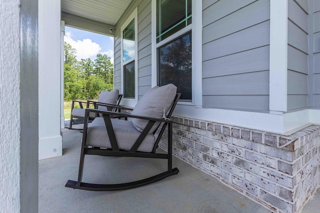 view of patio featuring covered porch