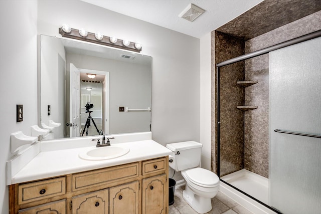 619 Kimberley Pl, Evans, GA 30809 - bathroom featuring vanity, a shower stall, and tile patterned flooring
