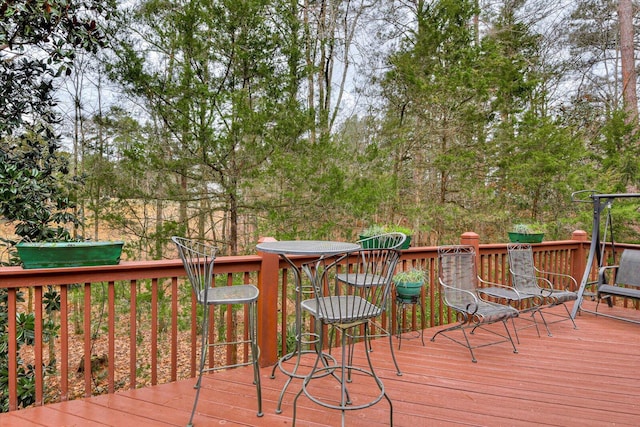 view of wooden deck