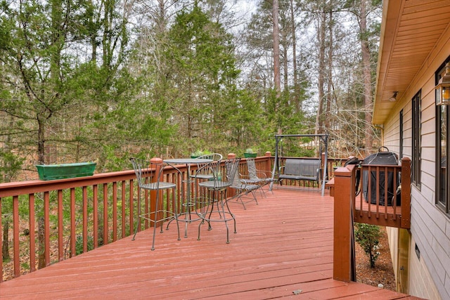 view of wooden terrace