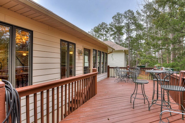 view of wooden deck