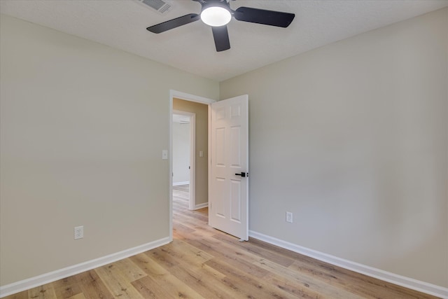 3022 Shady Ln, Hephzibah, GA 30815 - empty room with ceiling fan, baseboards, and light wood-style floors