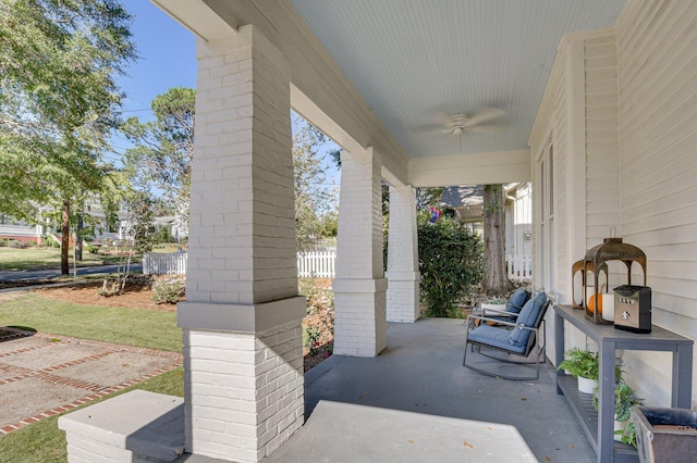 view of patio with covered porch