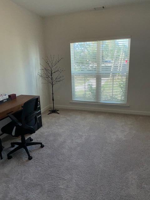 view of carpeted office