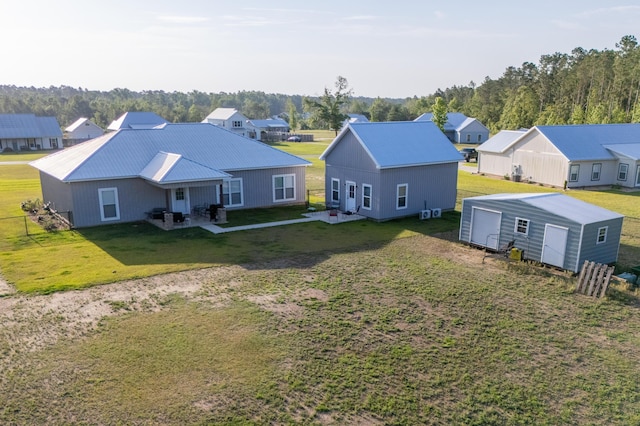 aerial view with a residential view