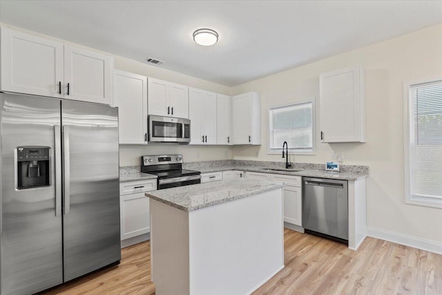 1227 Miller St, Augusta, GA 30901 - kitchen with appliances with stainless steel finishes, a sink, plenty of natural light, and a kitchen island
