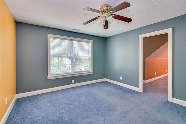 3953 Bolton St, Augusta, GA 30909 - carpeted empty room with ceiling fan and a textured ceiling