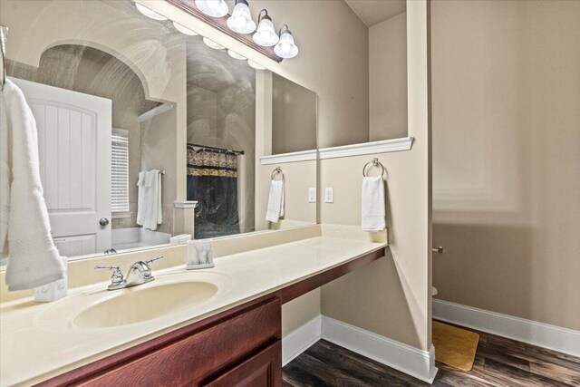 556 Ernestine Fls, Grovetown, GA 30813 - bathroom featuring vanity and wood finished floors