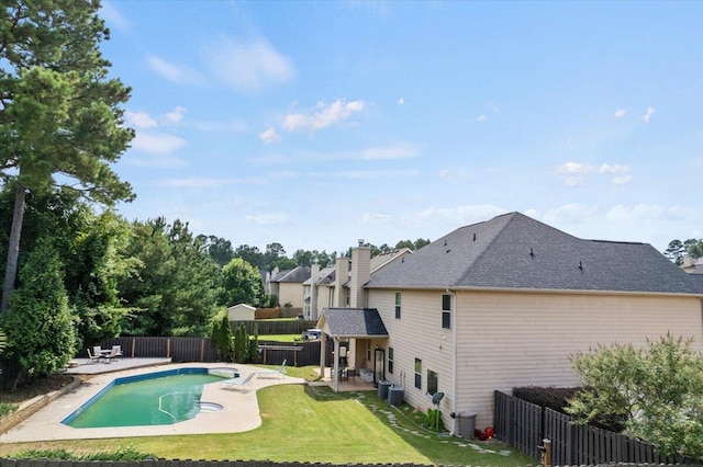556 Ernestine Fls, Grovetown, GA 30813 - view of swimming pool featuring a fenced backyard and a patio