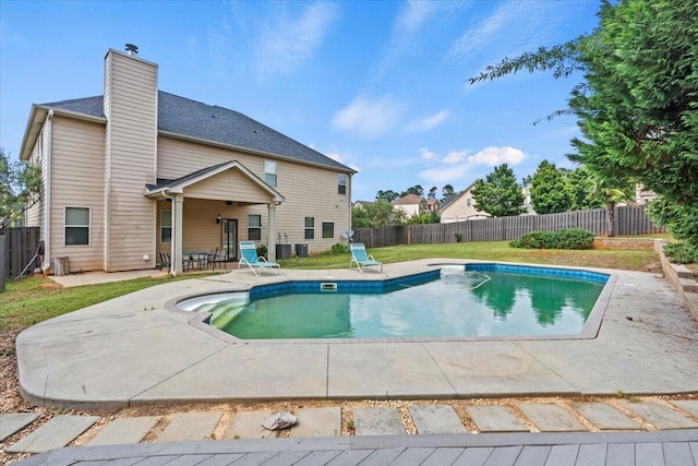 556 Ernestine Fls, Grovetown, GA 30813 - view of swimming pool with a patio and a fenced backyard