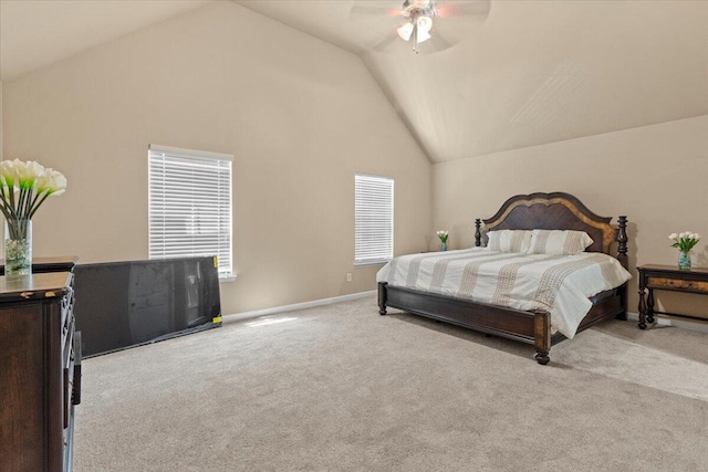 556 Ernestine Fls, Grovetown, GA 30813 - carpeted bedroom with lofted ceiling and ceiling fan