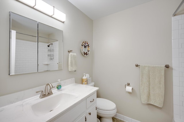 3593 Westhampton Dr, Martinez, GA 30907 - bathroom with vanity, toilet, and tiled shower