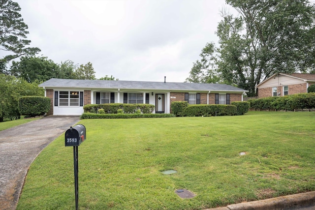 3593 Westhampton Dr, Martinez, GA 30907 - ranch-style home featuring brick siding and a front lawn
