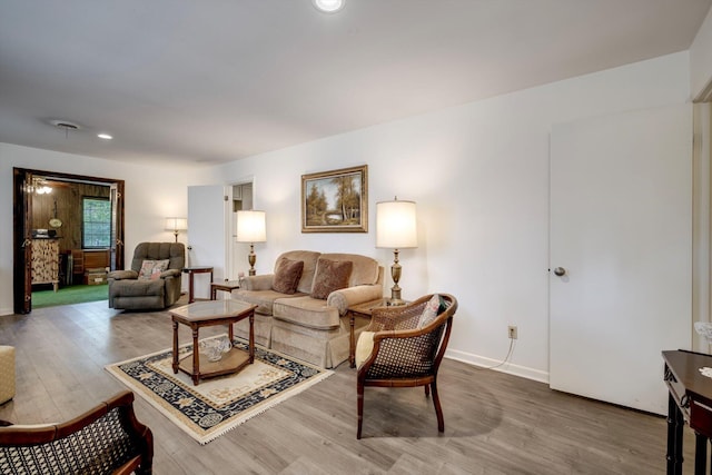 3593 Westhampton Dr, Martinez, GA 30907 - living area featuring wood finished floors, baseboards, and recessed lighting