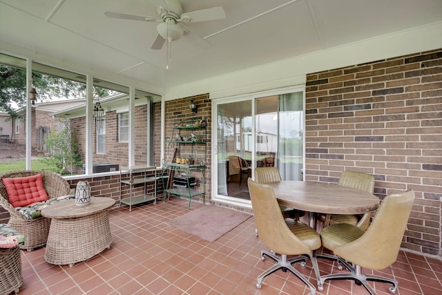 3593 Westhampton Dr, Martinez, GA 30907 - sunroom / solarium with ceiling fan and outdoor dining space