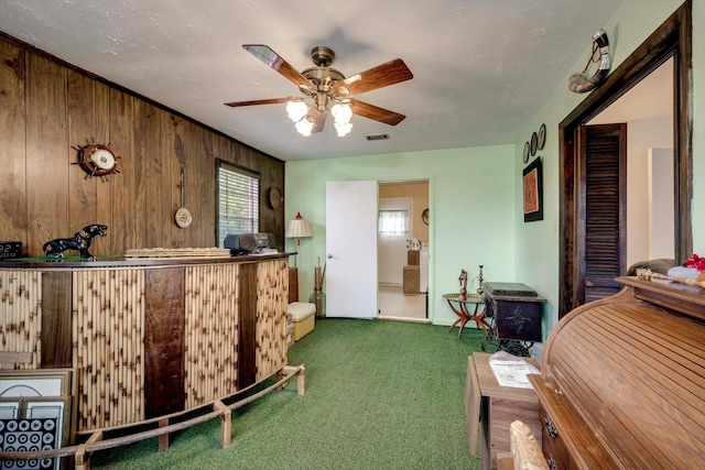 3593 Westhampton Dr, Martinez, GA 30907 - reception featuring wood walls and ceiling fan