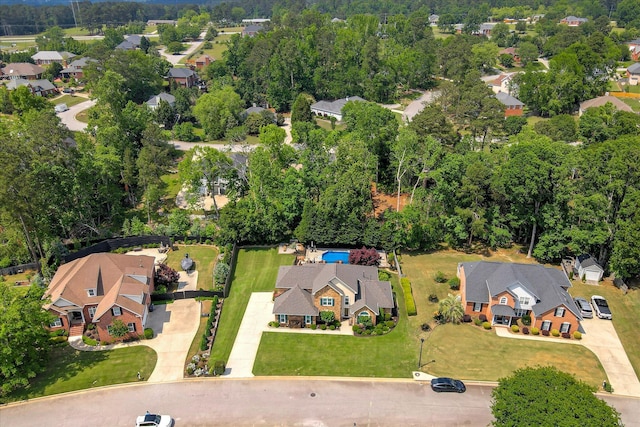 drone / aerial view featuring a residential view