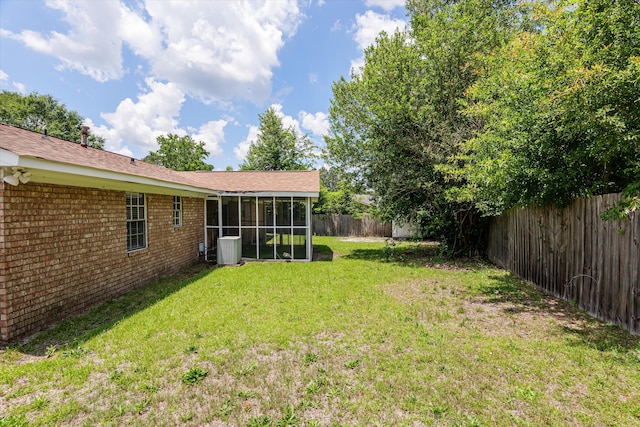 2701 Gardenbrook Ct, Augusta, GA 30906 - view of yard featuring a sunroom and central air condition unit