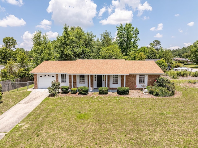 2701 Gardenbrook Ct, Augusta, GA 30906 - ranch-style home with covered porch, brick siding, an attached garage, and concrete driveway